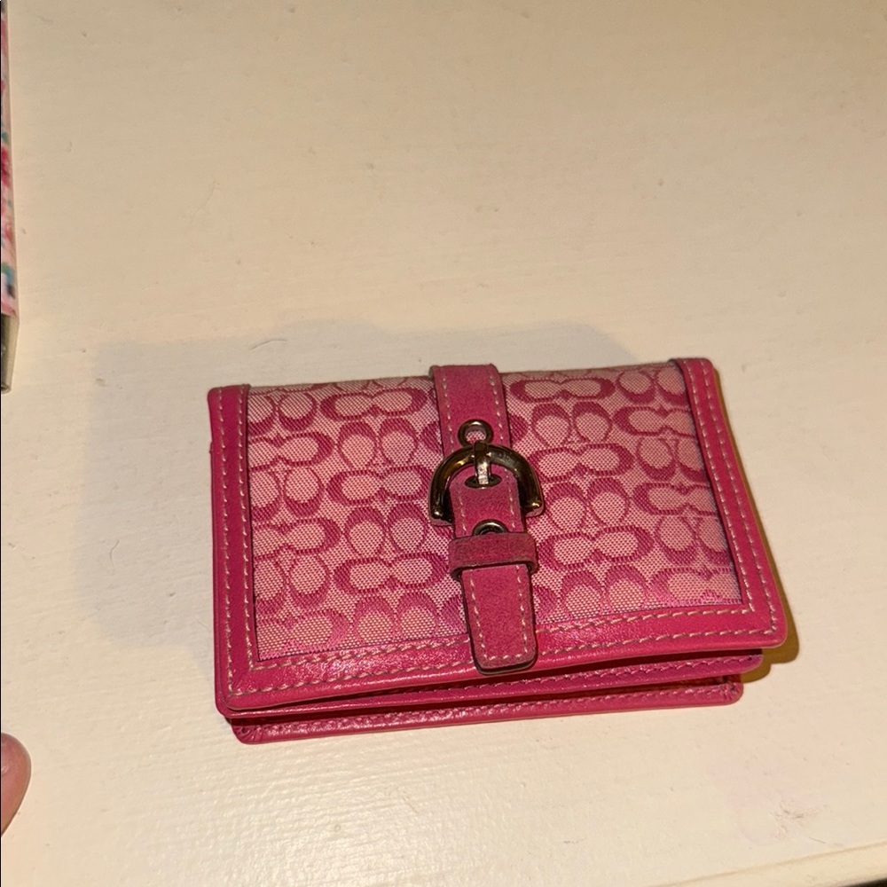 Coach Fuchsia Signature Wallet